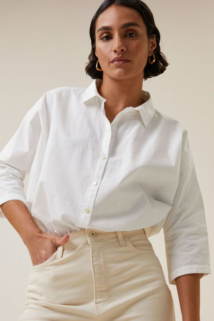 norel poplin blouse 010-off white