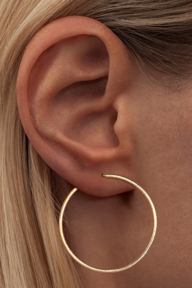 Non Hoops Large Pair Gold Plated