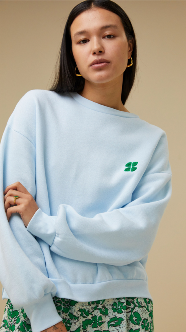 bibi short logo sweater 800-illyu grey