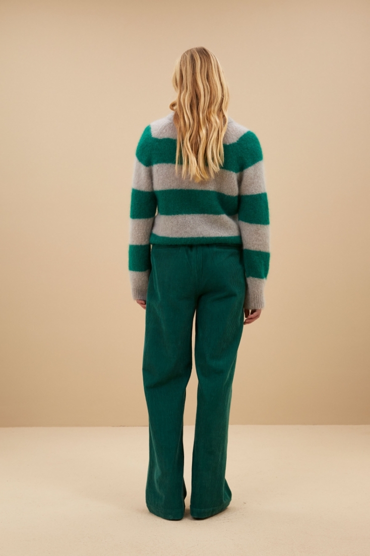 sian stripe pullover 423-Evergreen