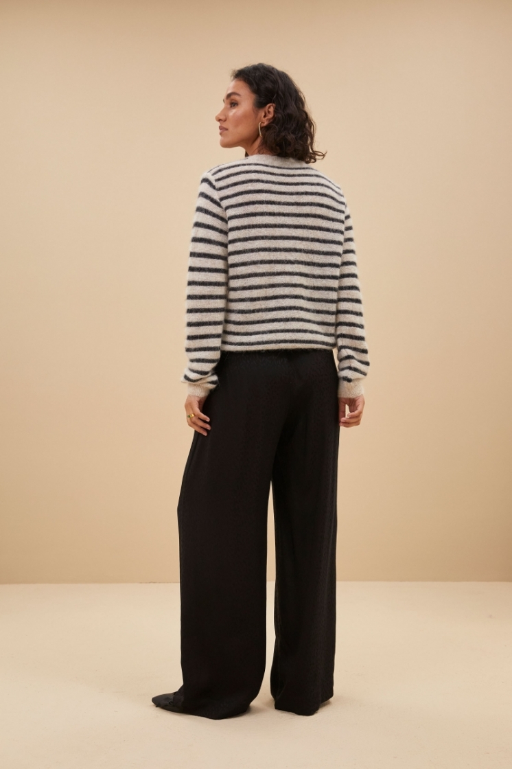 gwen thin stripe pullover 006-Sand