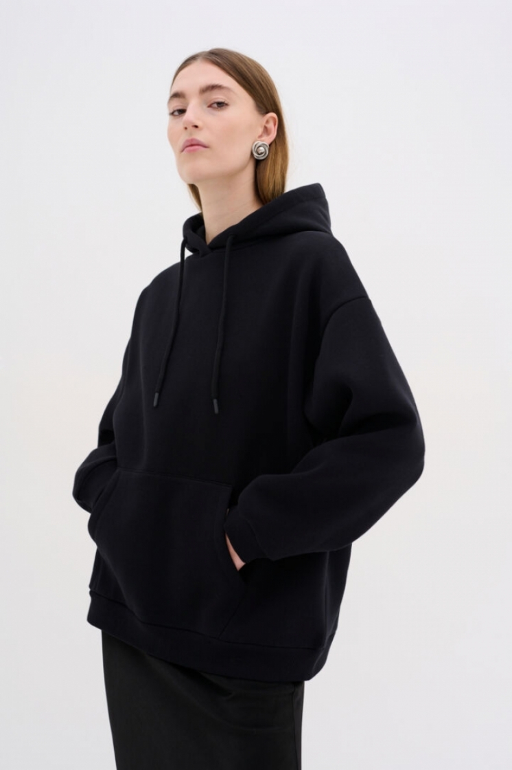 InesMW Back print hoodie 100031-Black