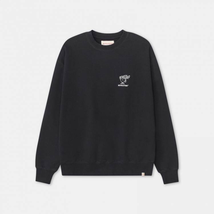 Printed crewneck Black