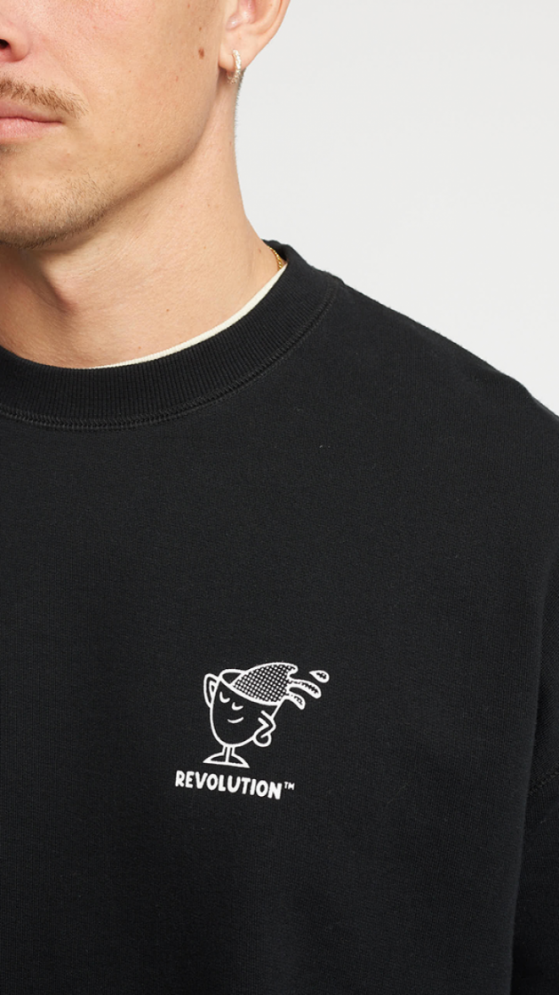 Printed crewneck Black