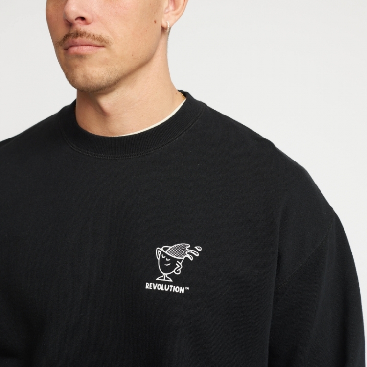 Printed crewneck Black