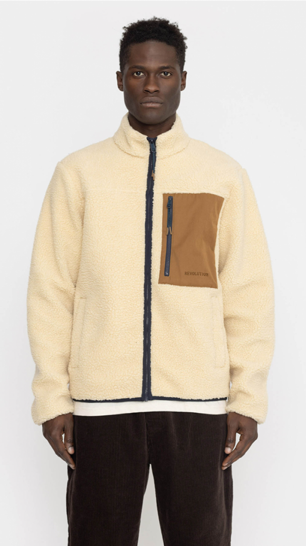 Pocket teddy jacket Offwhite