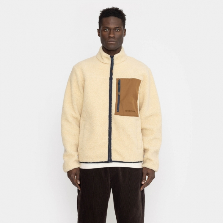 Pocket teddy jacket Offwhite