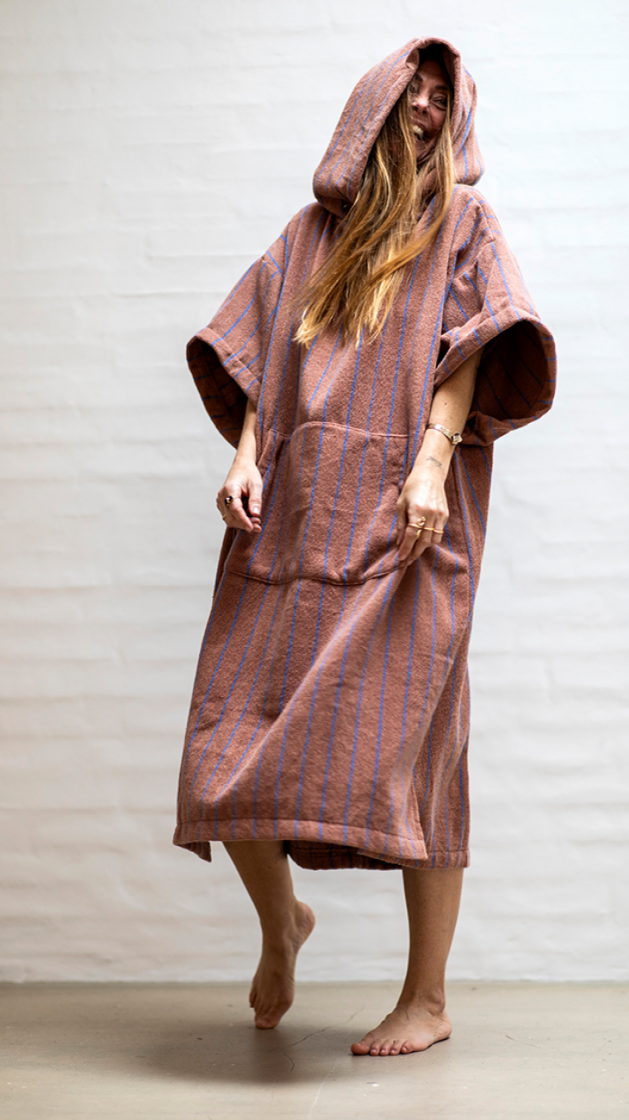 Naram poncho  camel & ultrama