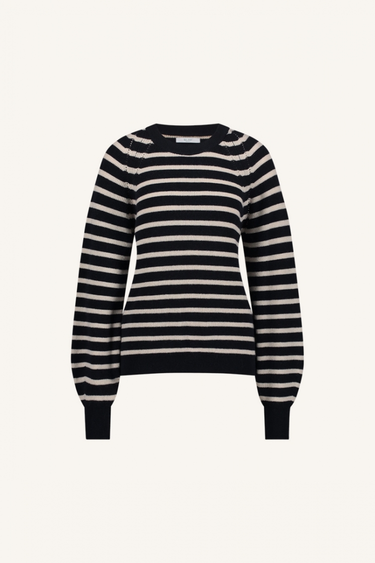 duccio stripe pullover 856-Midnight