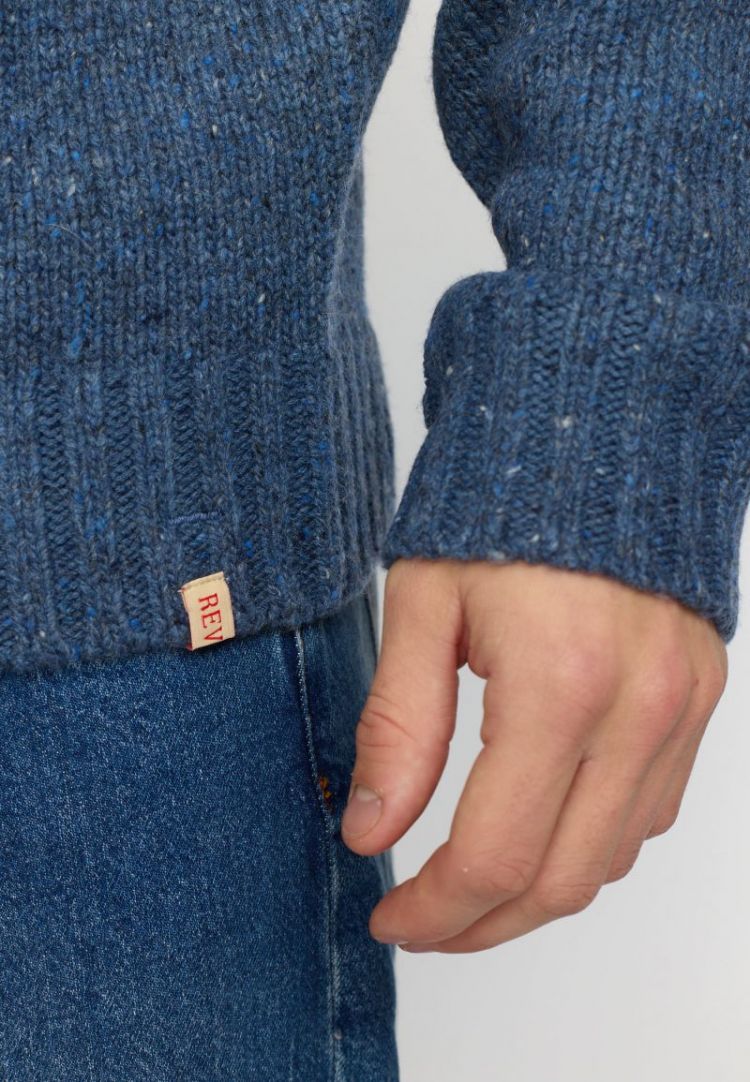 High-neck sweater BLue