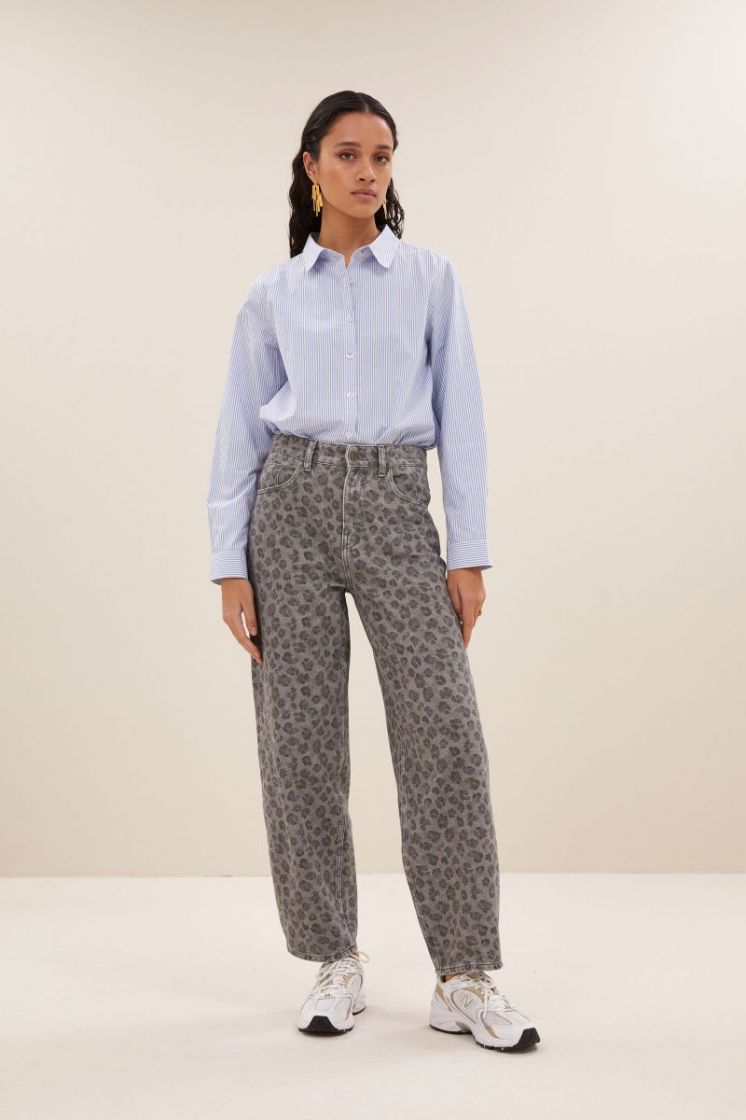Joly blue stripe blouse 1607-Sky blue s