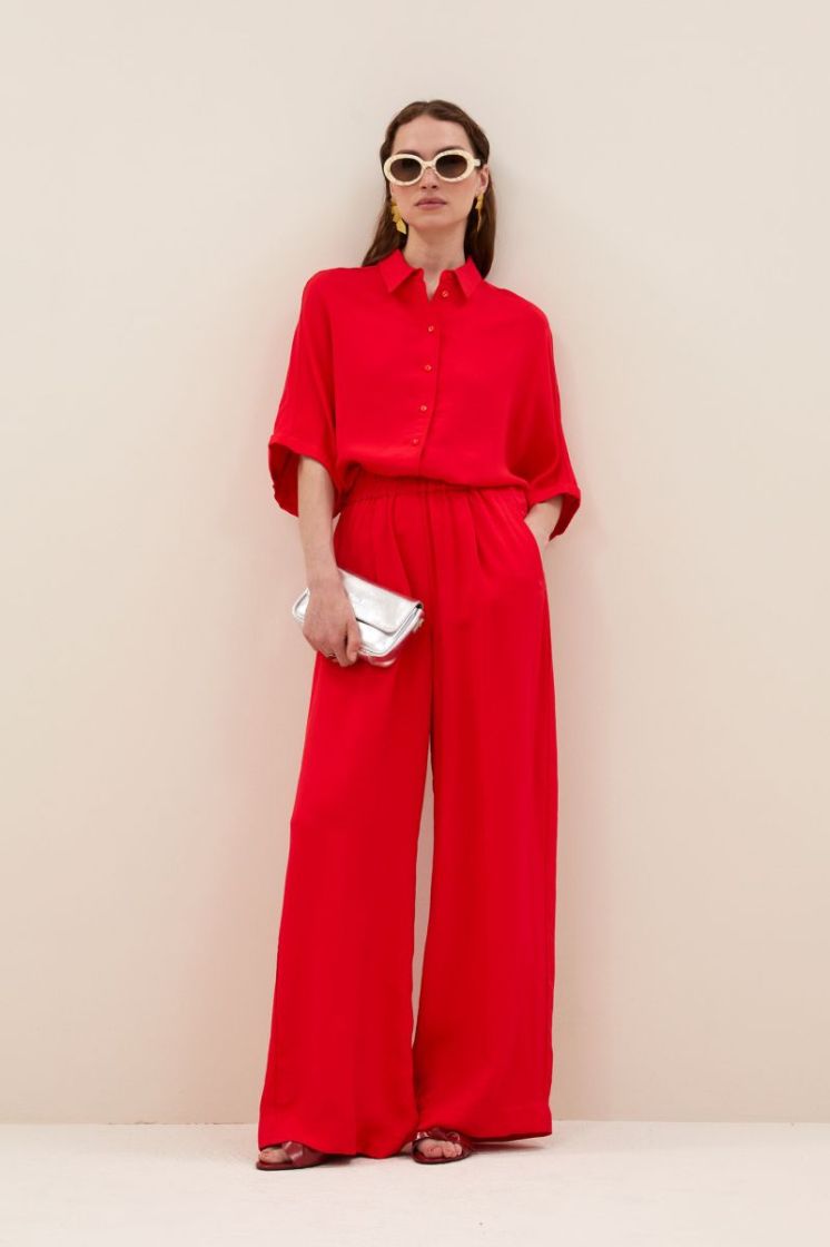 Benji Satin Stripe Pants 1318-Lollipop