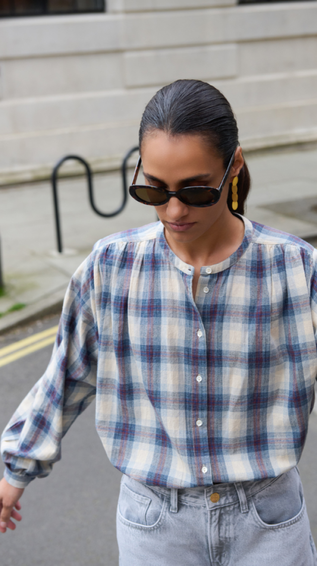Jagger Tokyo Check Blouse 1617-Tokyo Chec