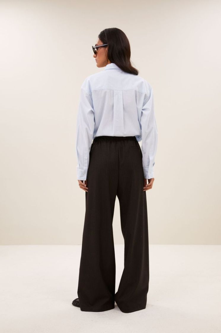 Pell Pinstripe Pants 1728-Brown Stri