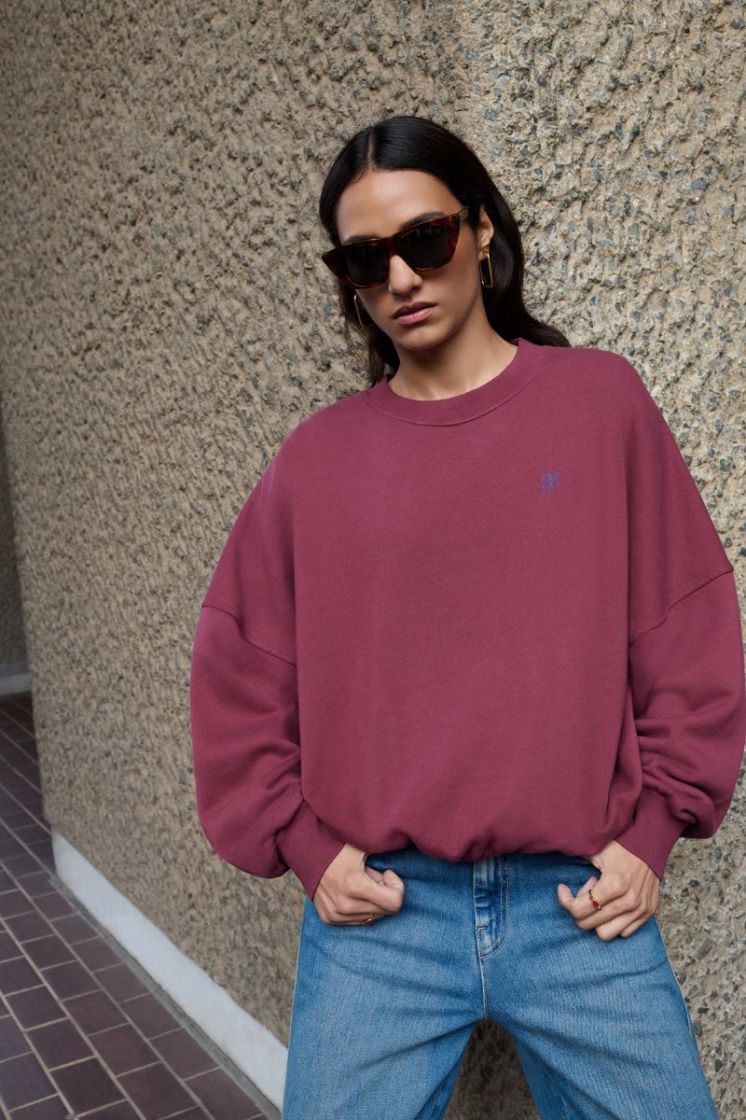 Malyn Logo Sweater 1339-Burgundy C